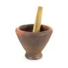 Chinese Cookware Cucina Cinese Clay Mortar & Pestle - Per Som Tum 9"
