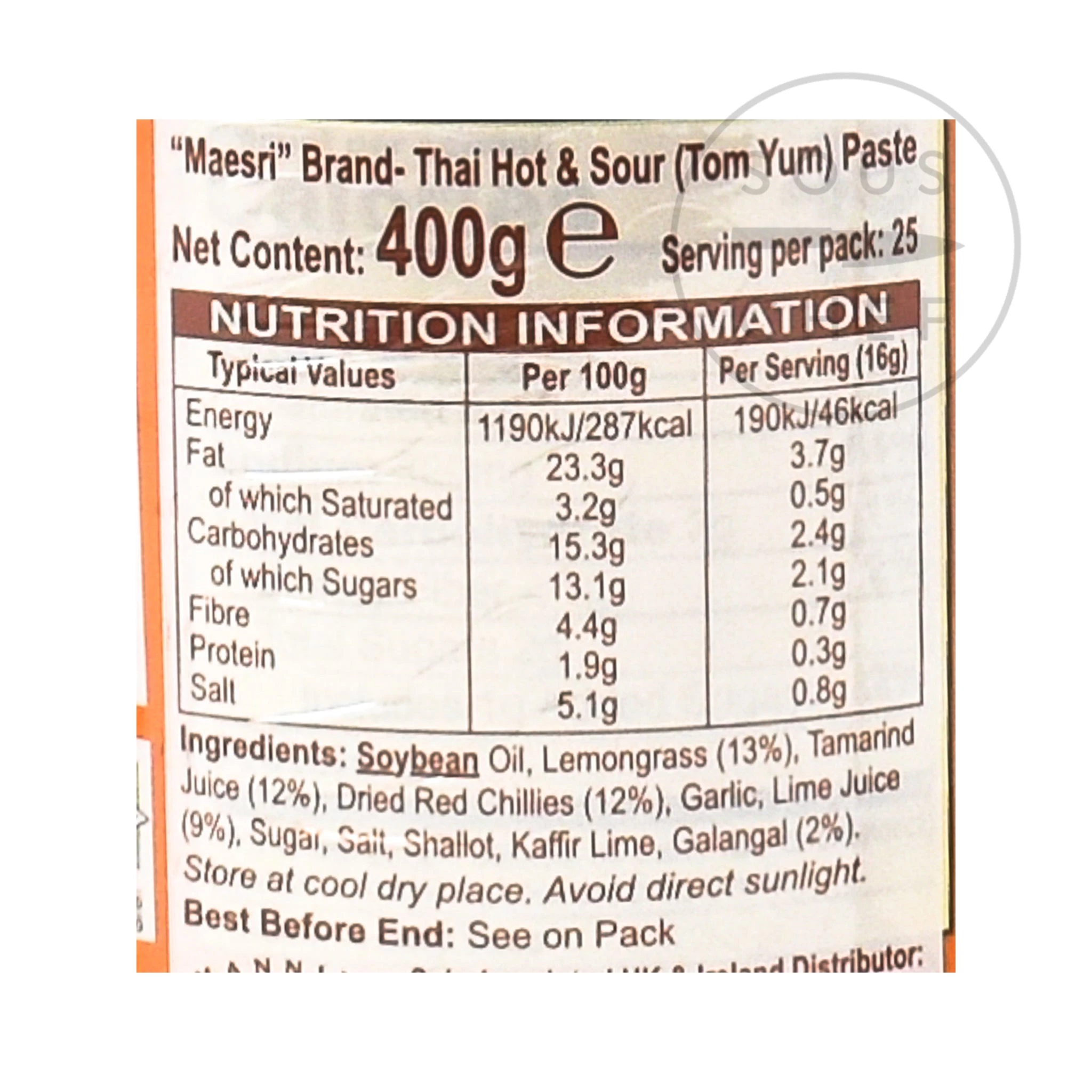 Mae Sri Tom Yum Paste 400g 4 Mae Sri Tom Yum Paste 400g - immagine 2