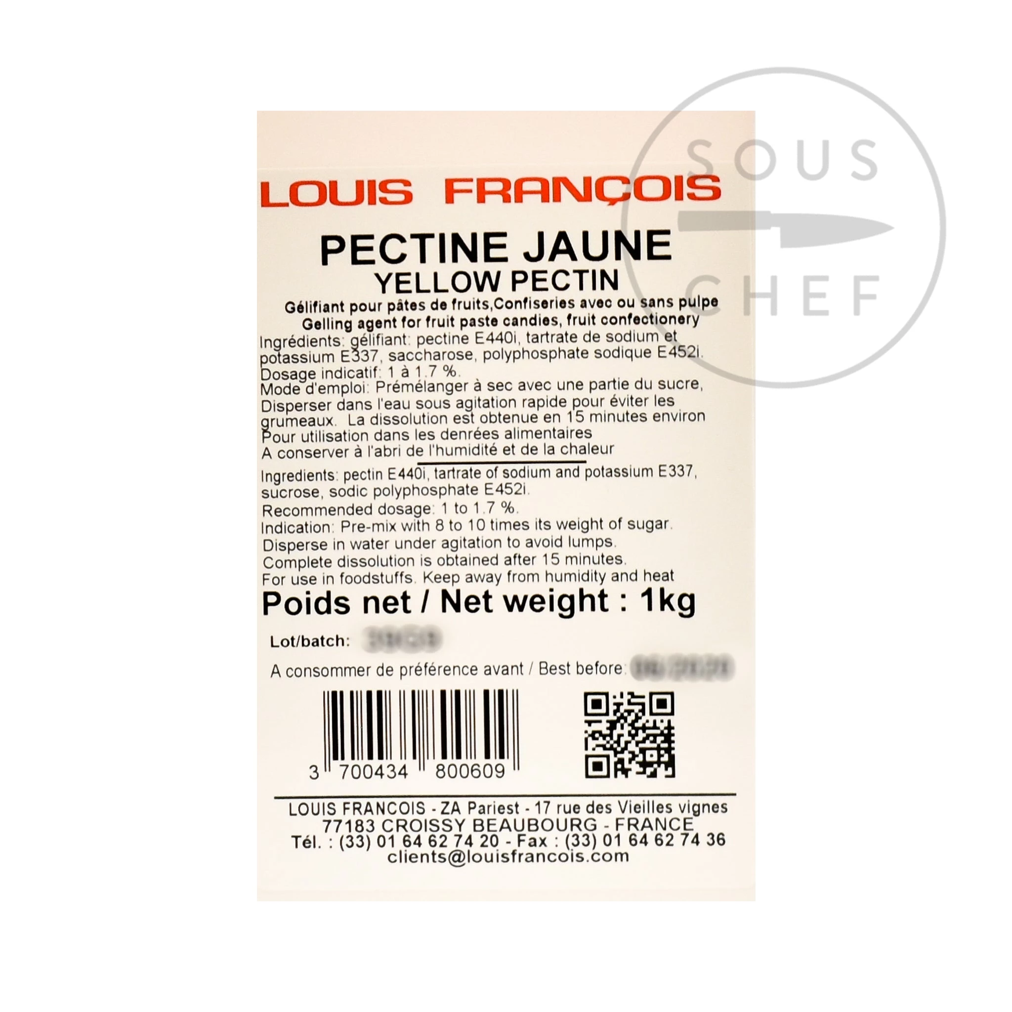 Louis Francois Pectina Gialla 1kg 5 Louis Francois Pectina Gialla 1kg - immagine 3