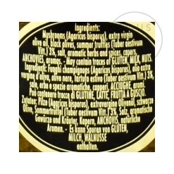 Marini Azzolini Salsa Tartufata Con Olive E Acciughe 80g Ingredienti 7 Marini Azzolini Salsa Tartufata Con Olive E Acciughe 80g Ingredienti -Negozio al dettaglio stagionatura MT0001 TasteOfTruffleWithMushrooms Almonds 2