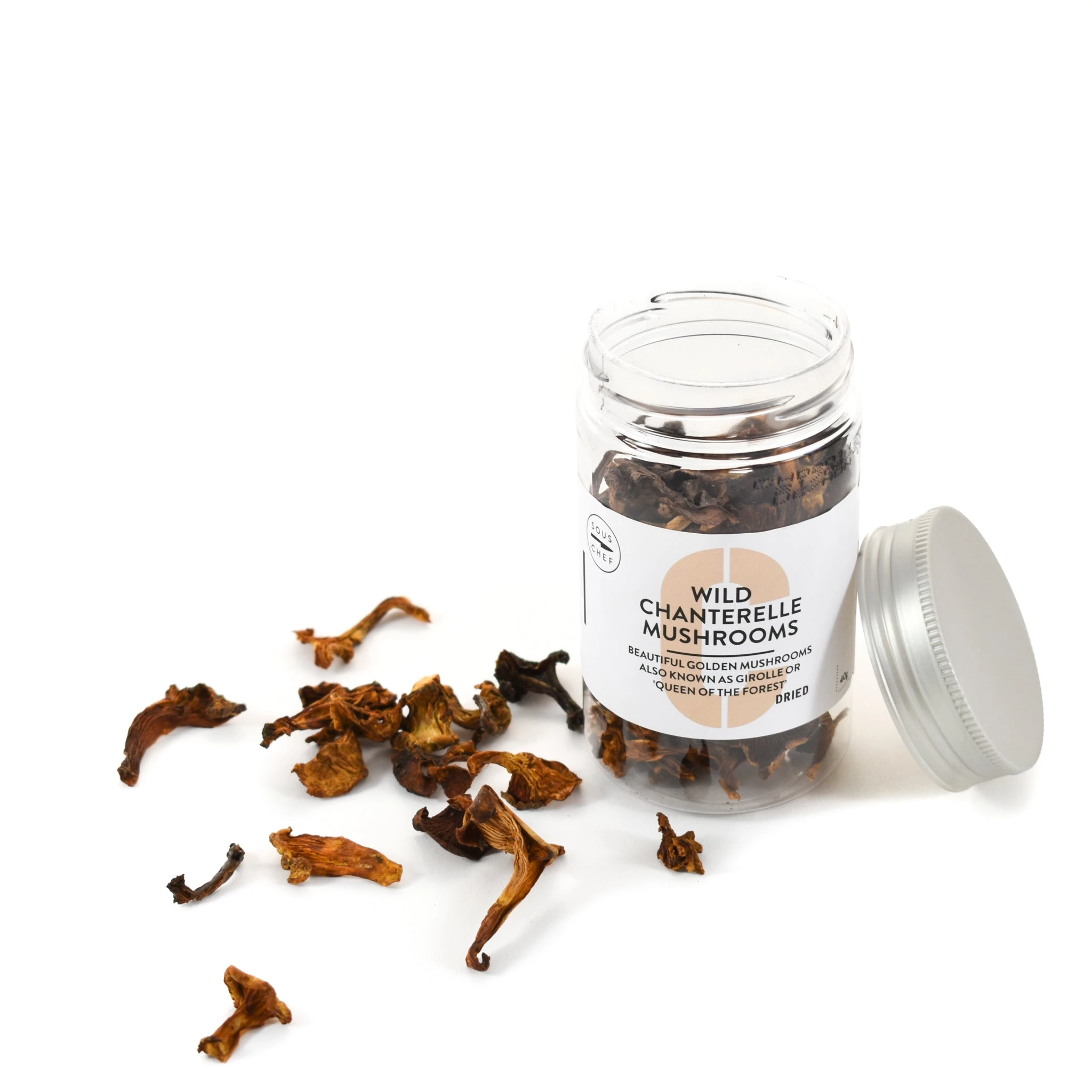 Sous Chef Seccato Funghi Chanterelle Wild 40g Ingredienti 4 Sous Chef Seccato Funghi Chanterelle Wild 40g Ingredienti - immagine 2