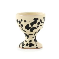 Puglia Handmade Puglia Black Splatter Egg Cup
