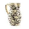 Puglia Handmade Puglia Black Splatter Ceramic Pitcher Stoviglie