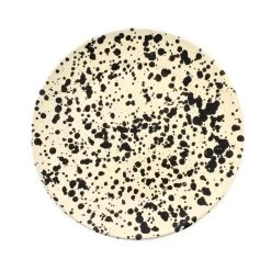 Puglia Handmade Puglia Black Splatter Cena Piatto 27cm