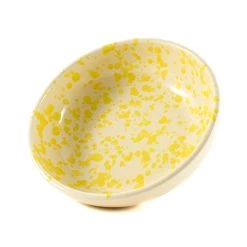 Puglia Handmade Puglia Posate Puglia Giallo Splatter Bowl 19cm 8 Puglia Handmade Puglia Posate Puglia Giallo Splatter Bowl 19cm -Negozio al dettaglio stagionatura NC0034 PugliaYellowSplatterBowl19cm var2