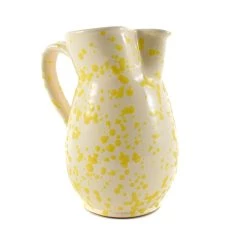 Puglia Handmade Puglia Posate Puglia Giallo Splatter Ceramica Pitcher