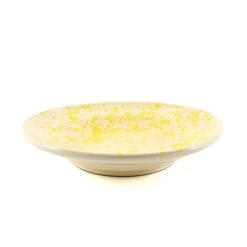 Puglia Handmade Puglia Posate Puglia Giallo Splatter Pasta Bowl 29cm