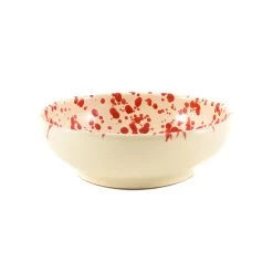 Puglia Handmade Puglia Fatto A Mano Puglia Red Splatter Bowl 19cm Da Tavola