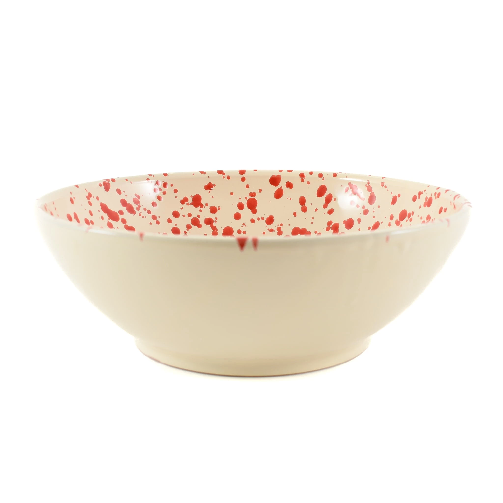 Puglia Handmade Puglia Posate Puglia Red Splatter Large Salad Bowl 28cm 3 Puglia Handmade Puglia Posate Puglia Red Splatter Large Salad Bowl 28cm