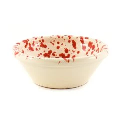 Puglia Handmade Puglia Fatto A Mano Puglia Red Splatter Bowl 12cm Da Tavola
