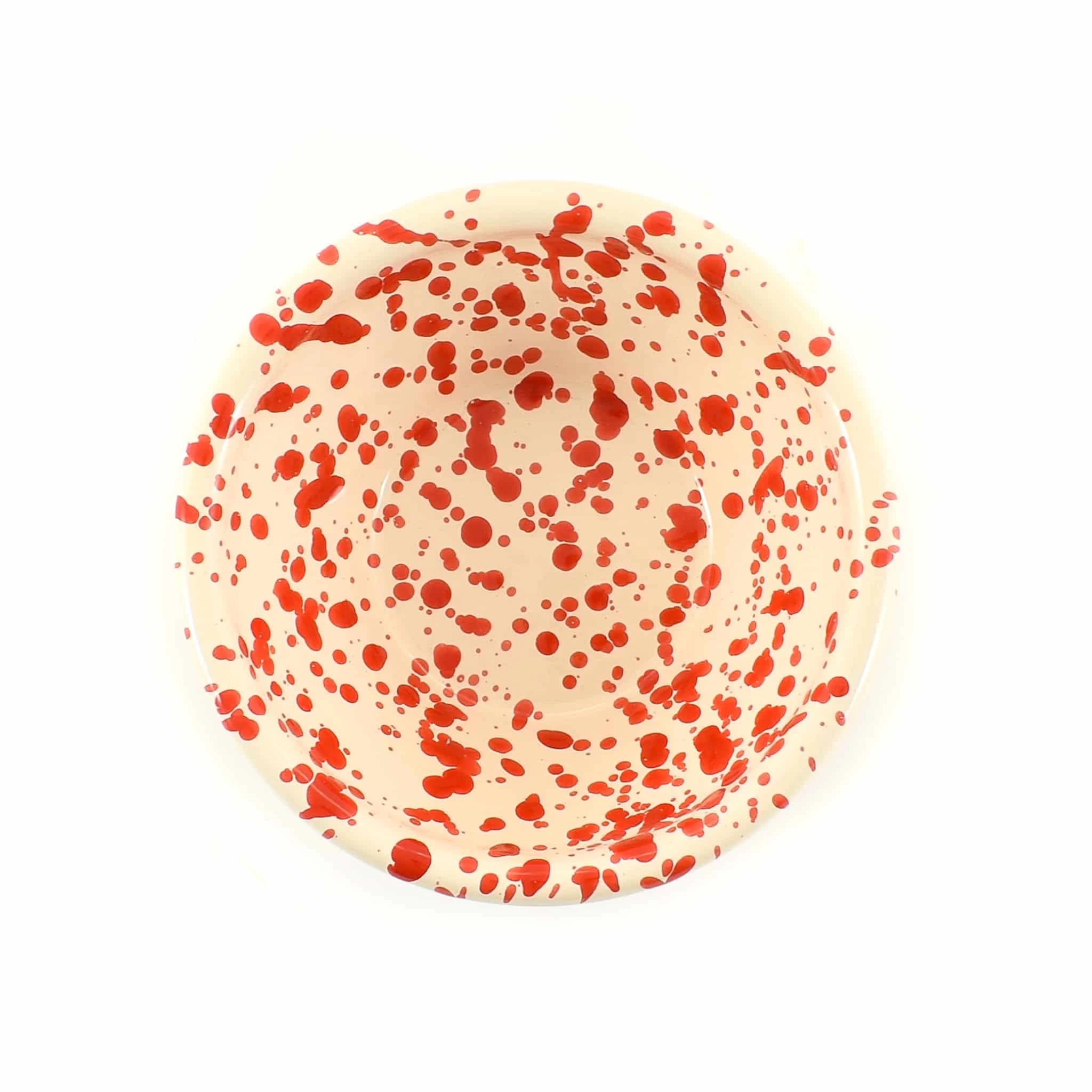 Puglia Handmade Puglia Fatto A Mano Puglia Red Splatter Bowl 12cm Da Tavola 4 Puglia Handmade Puglia Fatto A Mano Puglia Red Splatter Bowl 12cm Da Tavola - immagine 2
