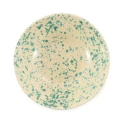 Puglia Handmade Puglia Posate Puglia Aquamarine Splatter Large Salad Bowl 28cm -Negozio al dettaglio stagionatura NC0049 PugliaAquamarineSplatterLargeSaladBowl28cm
