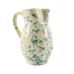 Puglia Handmade Puglia Aquamarine Splatter Stoviglie In Ceramica
