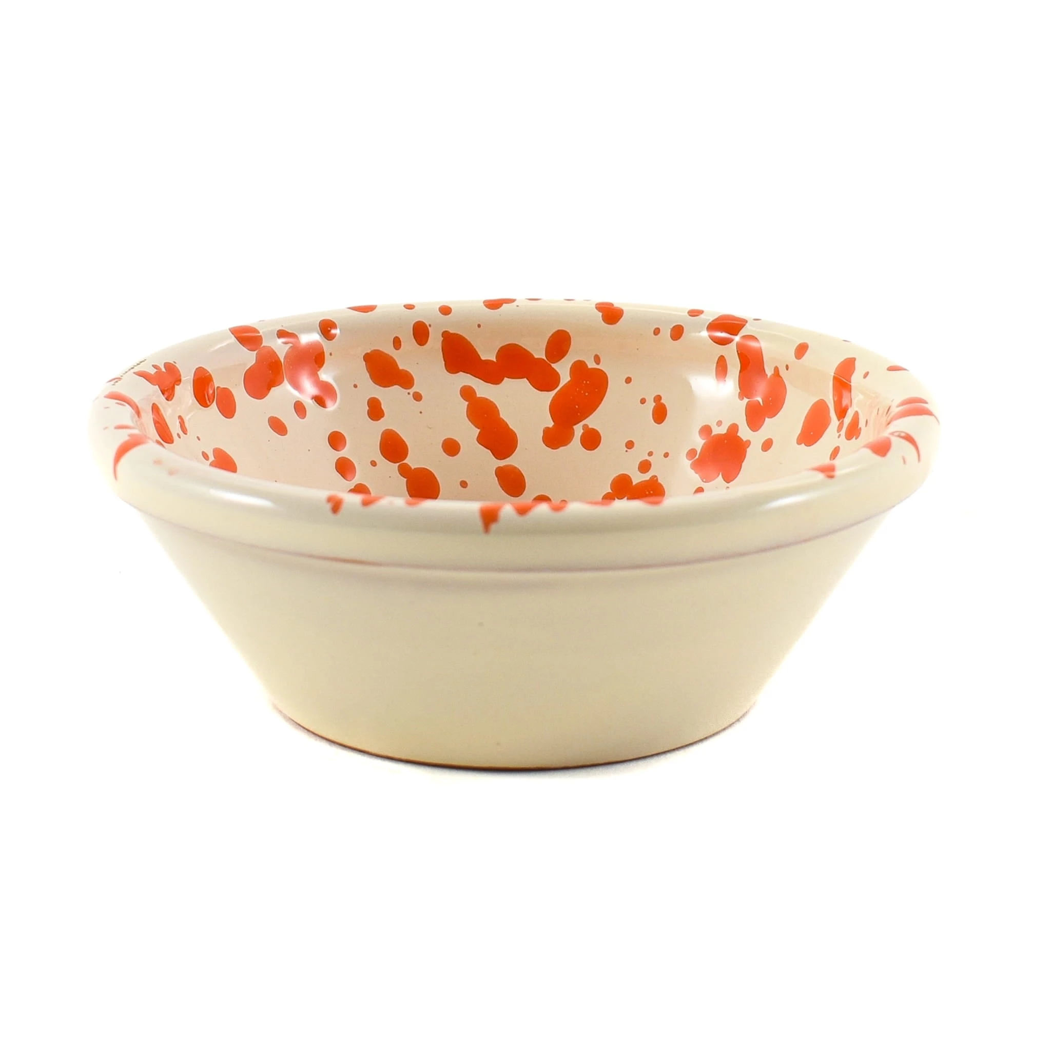 Puglia Handmade Puglia Orange Splatter Bowl 12cm Da Tavola 3 Puglia Handmade Puglia Orange Splatter Bowl 12cm Da Tavola