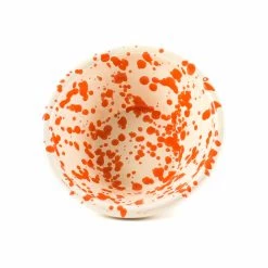 Puglia Handmade Puglia Orange Splatter Bowl 12cm Da Tavola 9 Puglia Handmade Puglia Orange Splatter Bowl 12cm Da Tavola -Negozio al dettaglio stagionatura NC0058 PugliaOrangeSplatterBowl12cm var2
