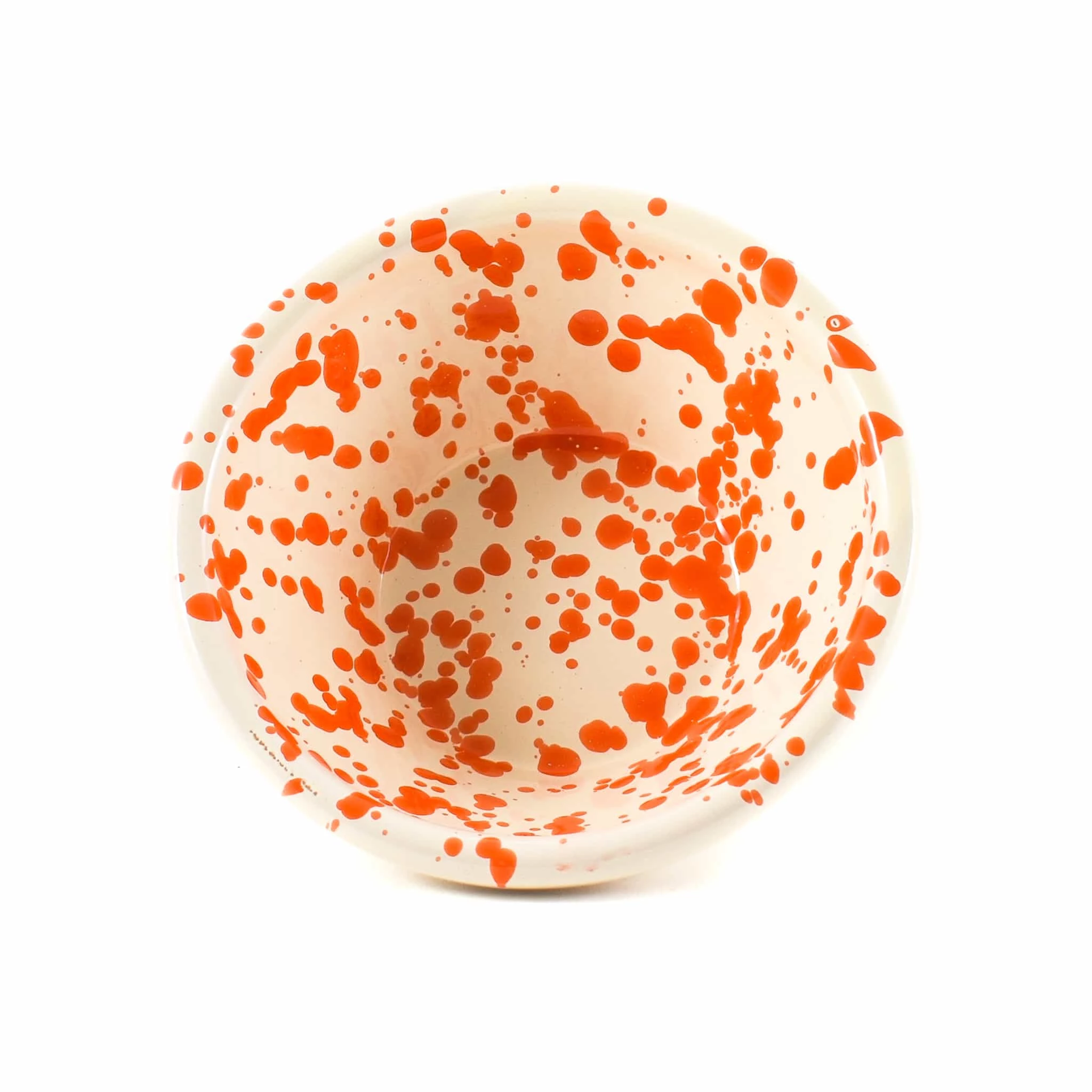 Puglia Handmade Puglia Orange Splatter Bowl 12cm Da Tavola 5 Puglia Handmade Puglia Orange Splatter Bowl 12cm Da Tavola - immagine 3