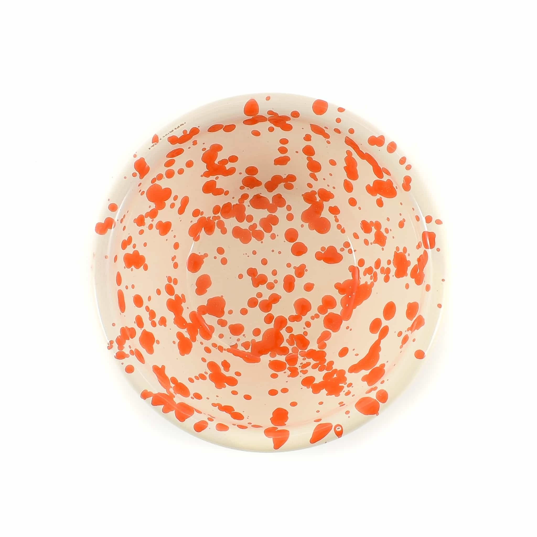 Puglia Handmade Puglia Orange Splatter Bowl 12cm Da Tavola 4 Puglia Handmade Puglia Orange Splatter Bowl 12cm Da Tavola - immagine 2
