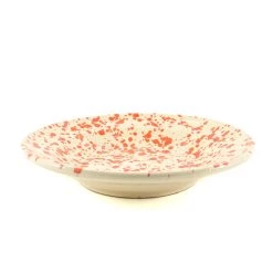 Puglia Handmade Puglia Posate Puglia Orange Splatter Pasta Bowl 29cm