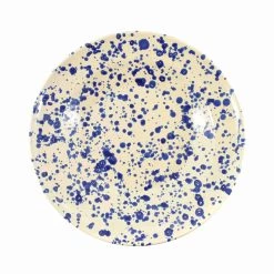 Puglia Handmade Puglia Posate Puglia Blue Splatter Pasta Bowl 29cm -Negozio al dettaglio stagionatura NC0061 PugliaBlueSplatterPastaBowl29cm