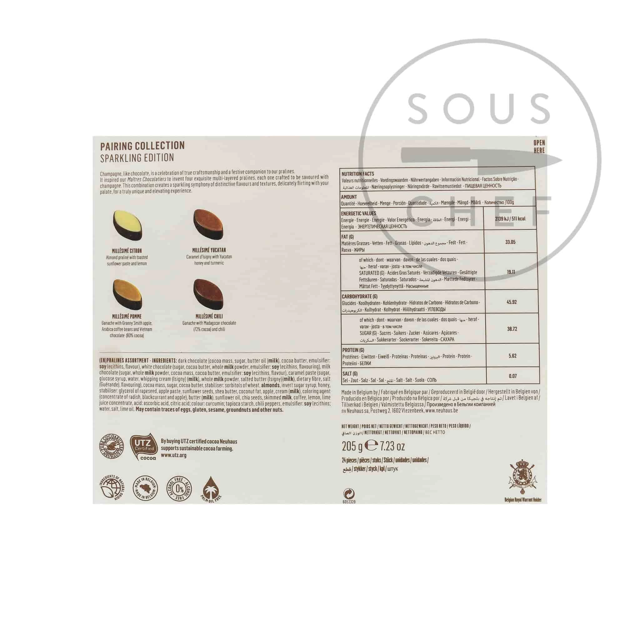 Ingredienti Neuhaus Pralines Champagne Selezione Abbinata - 24 Pezzi 10 Ingredienti Neuhaus Pralines Champagne Selezione Abbinata - 24 Pezzi - immagine 8