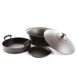 Netherton Foundry Netherton Fonderia Spun Ferro Stovetop Smoker & Casseruola Set