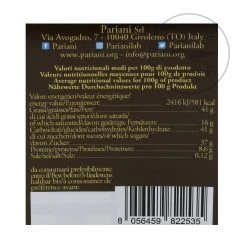 Ingredienti Pariani Nocciola E Praline Di Cioccolato Fondente 6 Ingredienti Pariani Nocciola E Praline Di Cioccolato Fondente -Negozio al dettaglio stagionatura PA0149 Pariani Hazelnut and Dark Chocolate Pralines nutrition 2