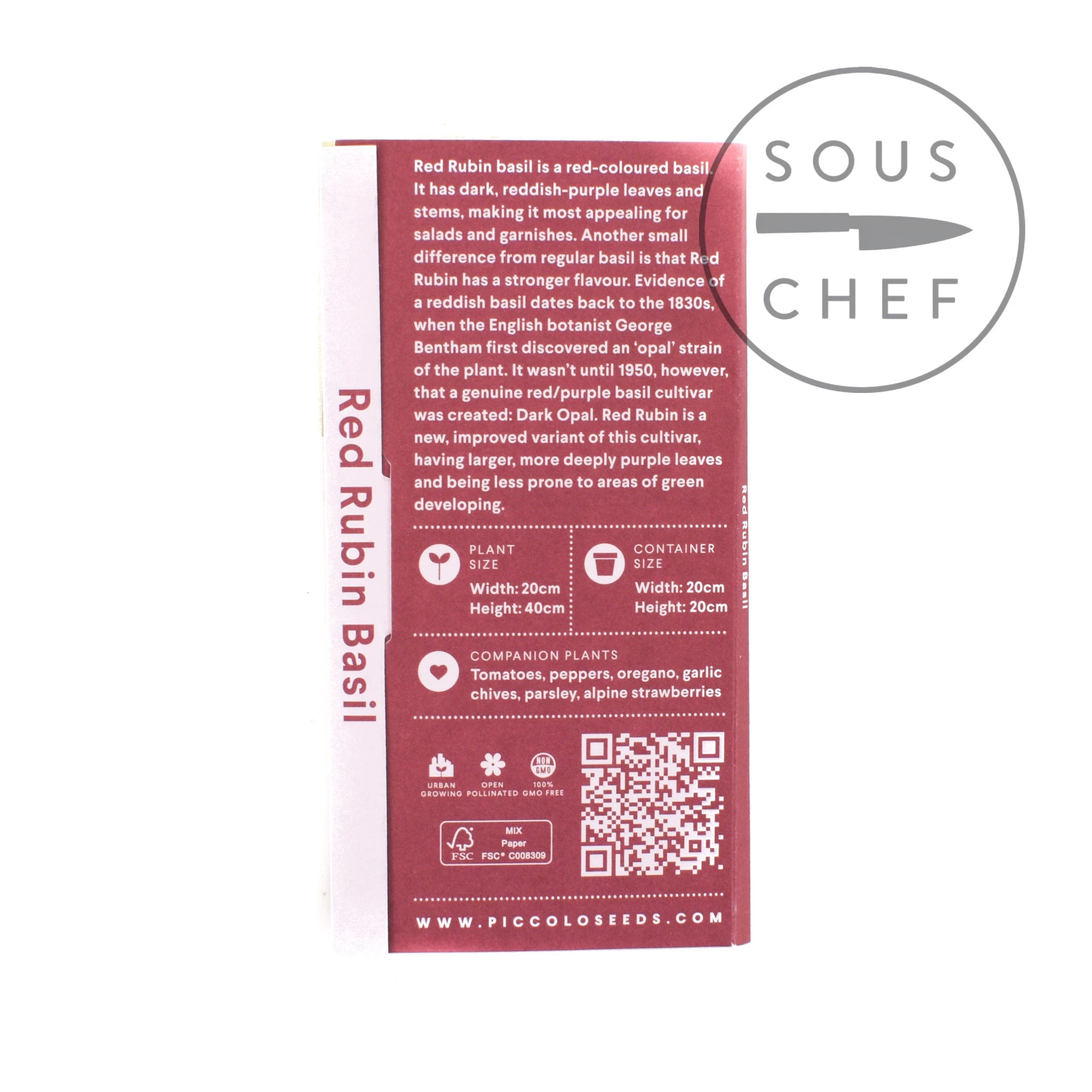 Ingredienti Piccolo Red Rubin Basil Seeds 4 Ingredienti Piccolo Red Rubin Basil Seeds - immagine 2