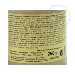 Ingredienti Pommery Miele Senape 250g -Negozio al dettaglio stagionatura PP0007 PommeryHoneyMustard 1