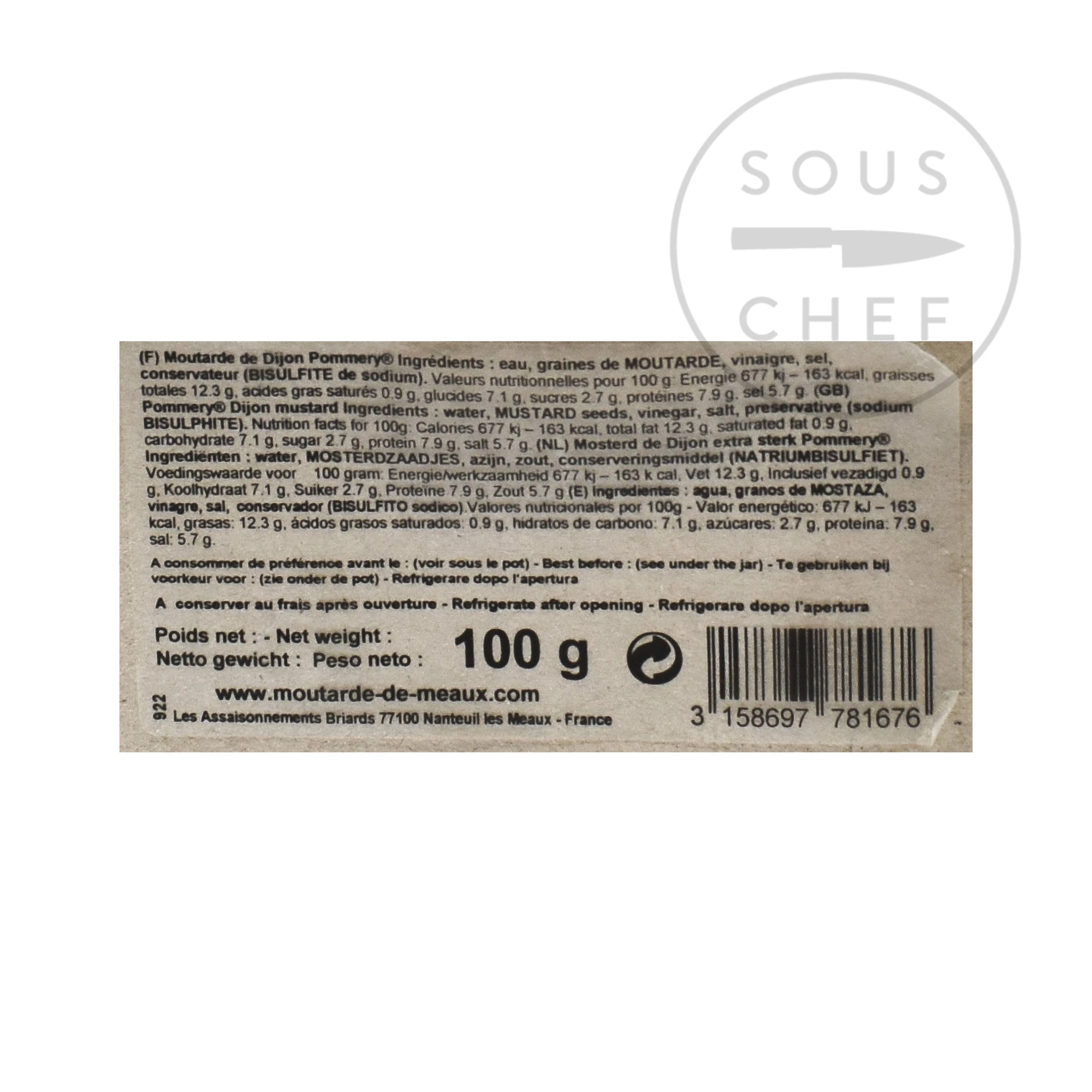 Ingredienti Pommery Dijon Mostarda 100g 4 Ingredienti Pommery Dijon Mostarda 100g - immagine 2