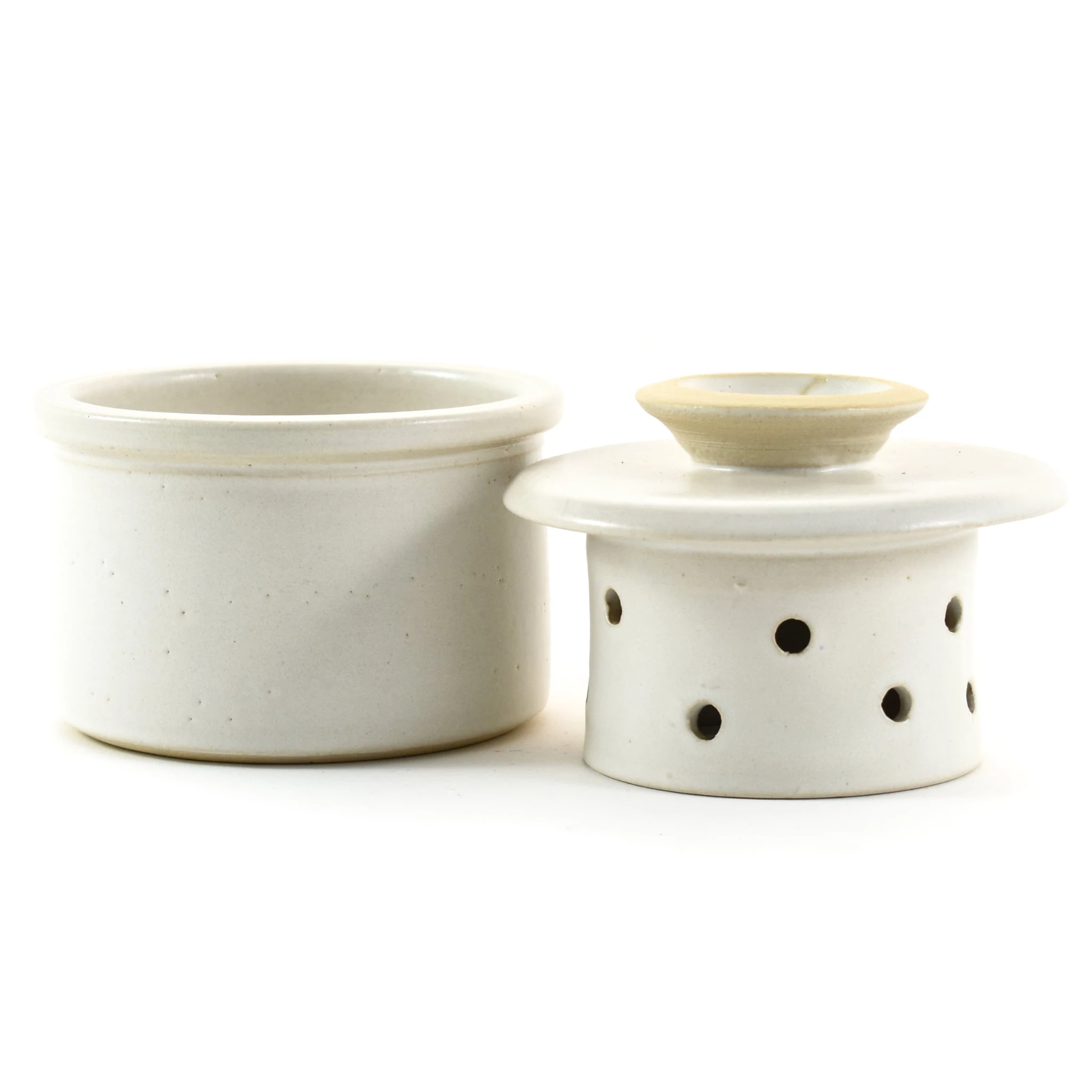 Sauerkraut Pots Stile Francese Stoneware Butter Pot 4 Sauerkraut Pots Stile Francese Stoneware Butter Pot - immagine 2