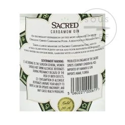 Sacred Spirits Cocktail Making & Barware Sacred Cardamom Gin 70cl 9 Sacred Spirits Cocktail Making & Barware Sacred Cardamom Gin 70cl -Negozio al dettaglio stagionatura SD0004 Sacred Cardamom Gin nutrition