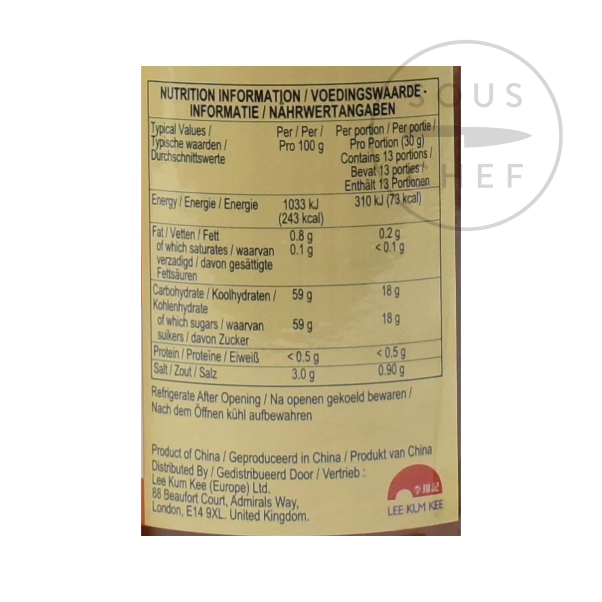 Ingredienti Lee Kum Kee Plum Salsa 397g 5 Ingredienti Lee Kum Kee Plum Salsa 397g - immagine 3