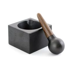 Pentolame Skeppshult Ghisa Contemporanea & Noce Pestile & Mortaio 5 Pentolame Skeppshult Ghisa Contemporanea & Noce Pestile & Mortaio -Negozio al dettaglio stagionatura SH0052 SkeppshultContemporaryCastIron WalnutPestle Mortar 2