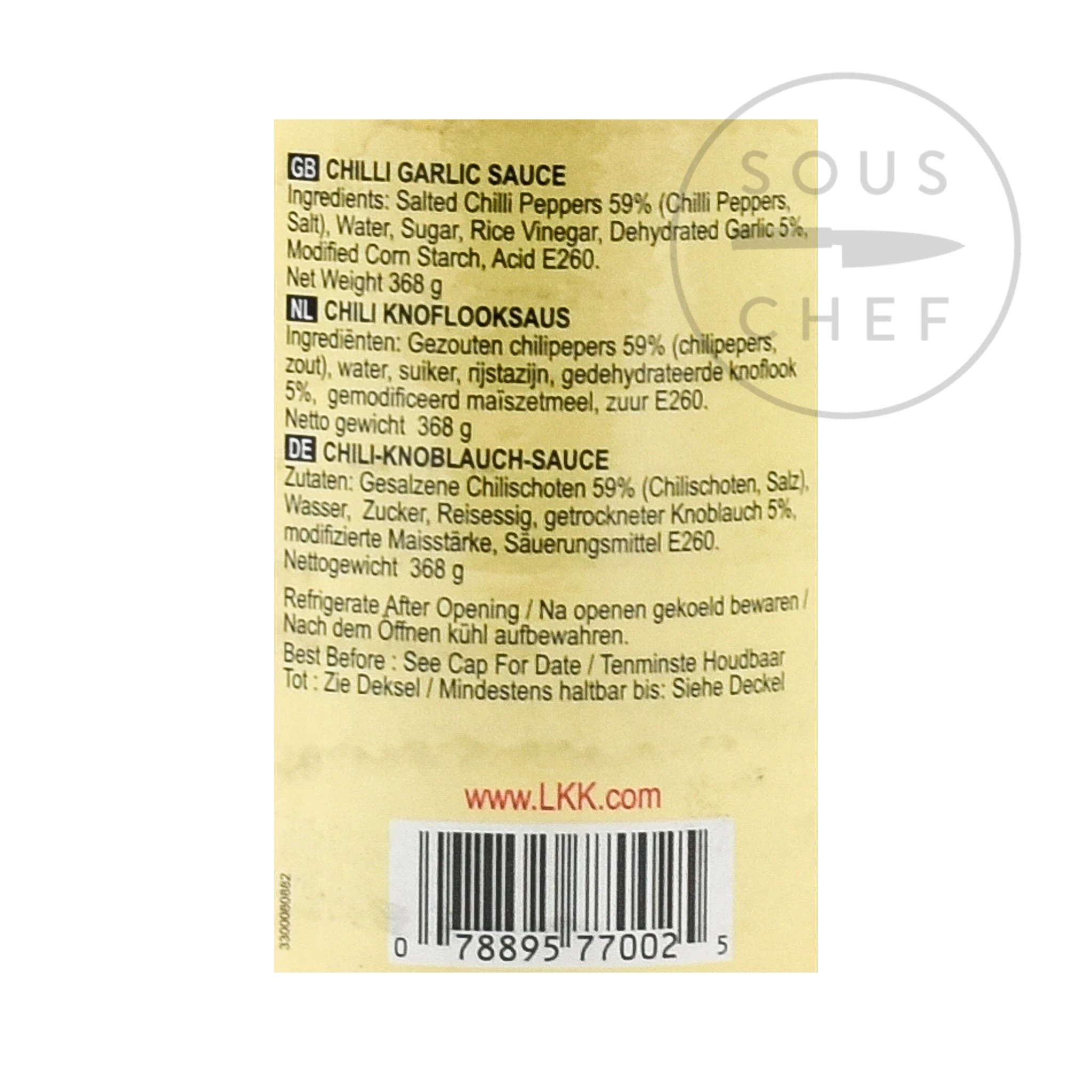 Ingredienti Lee Kum Kee Chilli Salsa All'aglio 368g 5 Ingredienti Lee Kum Kee Chilli Salsa All'aglio 368g - immagine 3