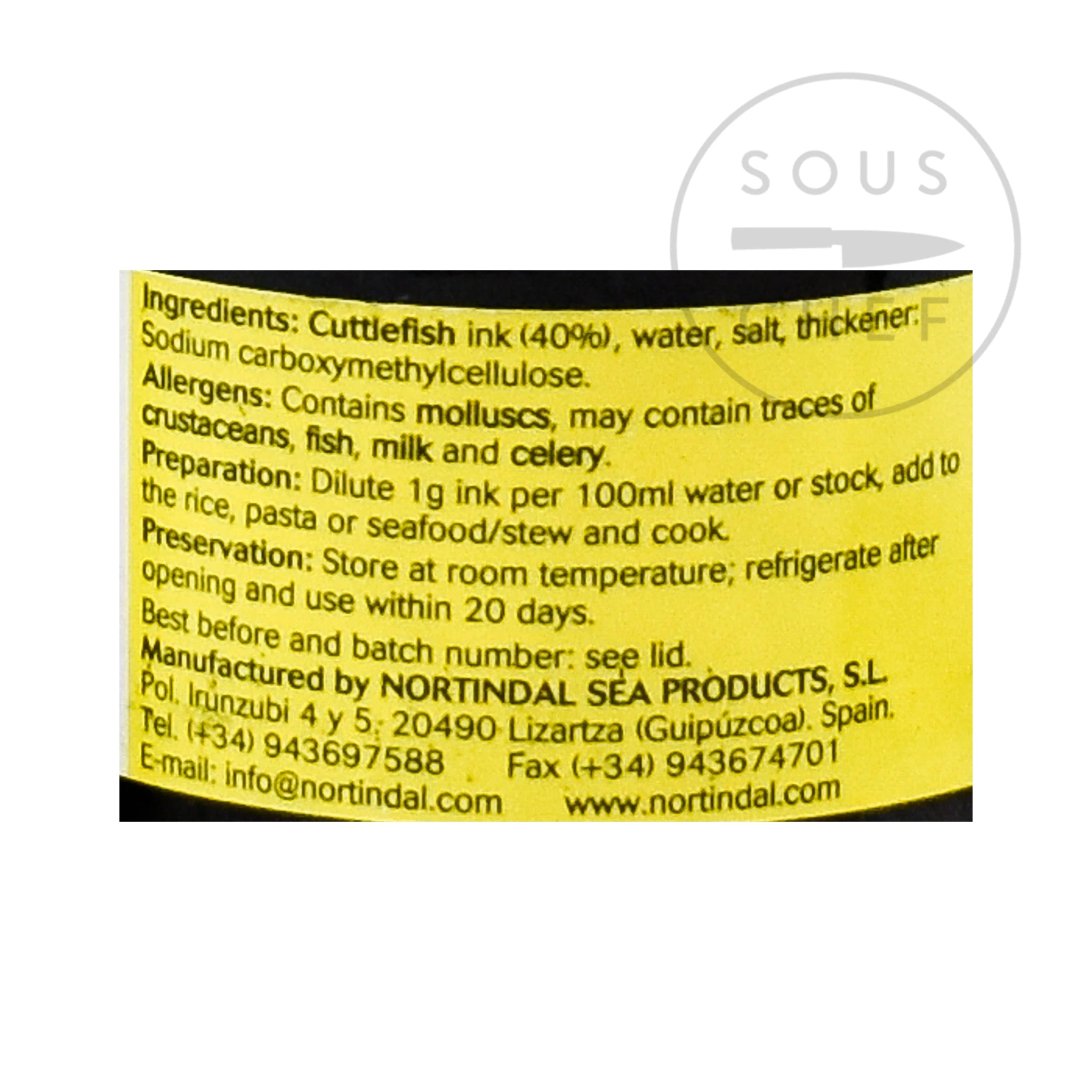 Nortindal Squid Ink Jar (Cuttlefish Ink) Seaweed & Squid Ink 10 Nortindal Squid Ink Jar (Cuttlefish Ink) Seaweed & Squid Ink - immagine 8