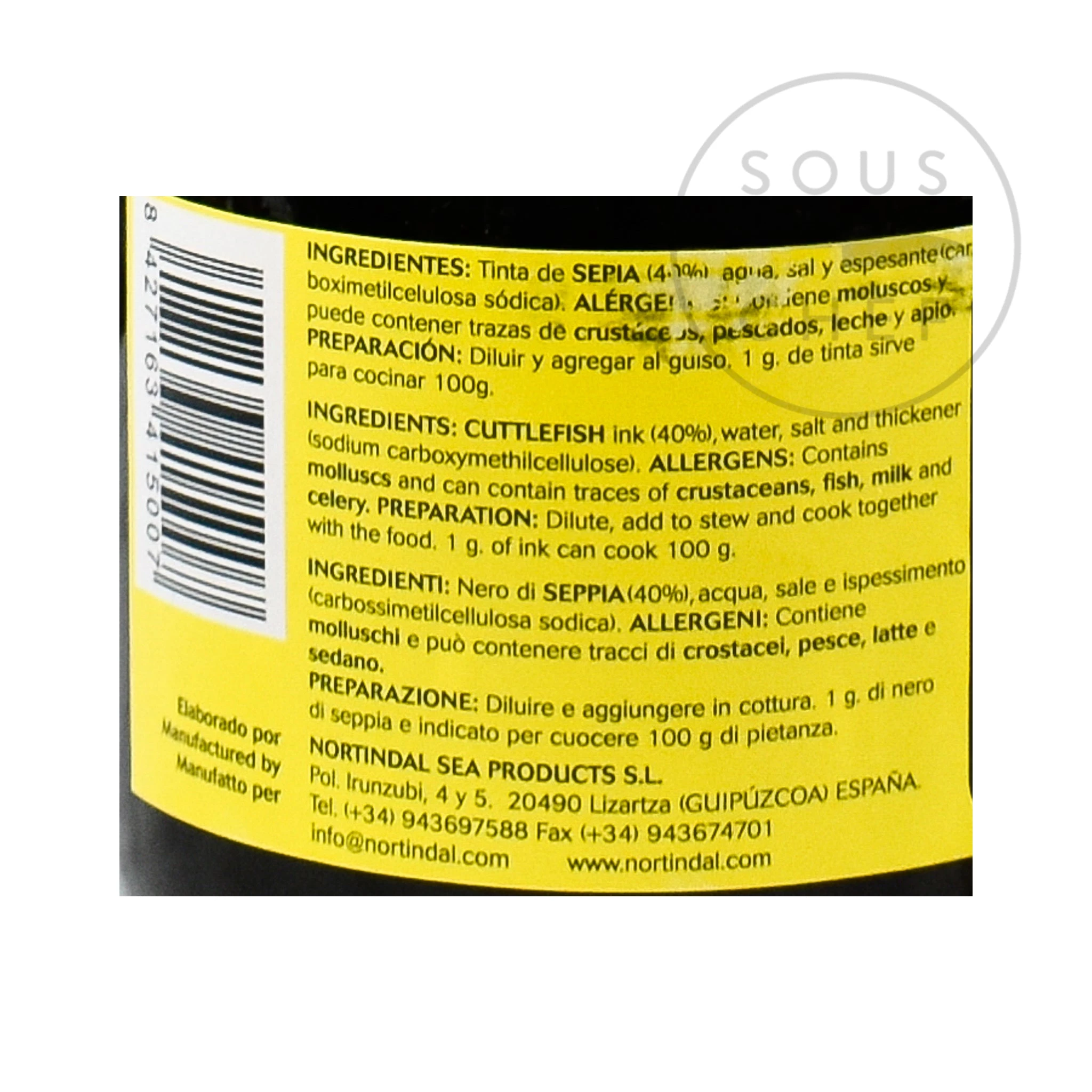 Nortindal Squid Ink Jar (Cuttlefish Ink) Seaweed & Squid Ink 7 Nortindal Squid Ink Jar (Cuttlefish Ink) Seaweed & Squid Ink - immagine 5