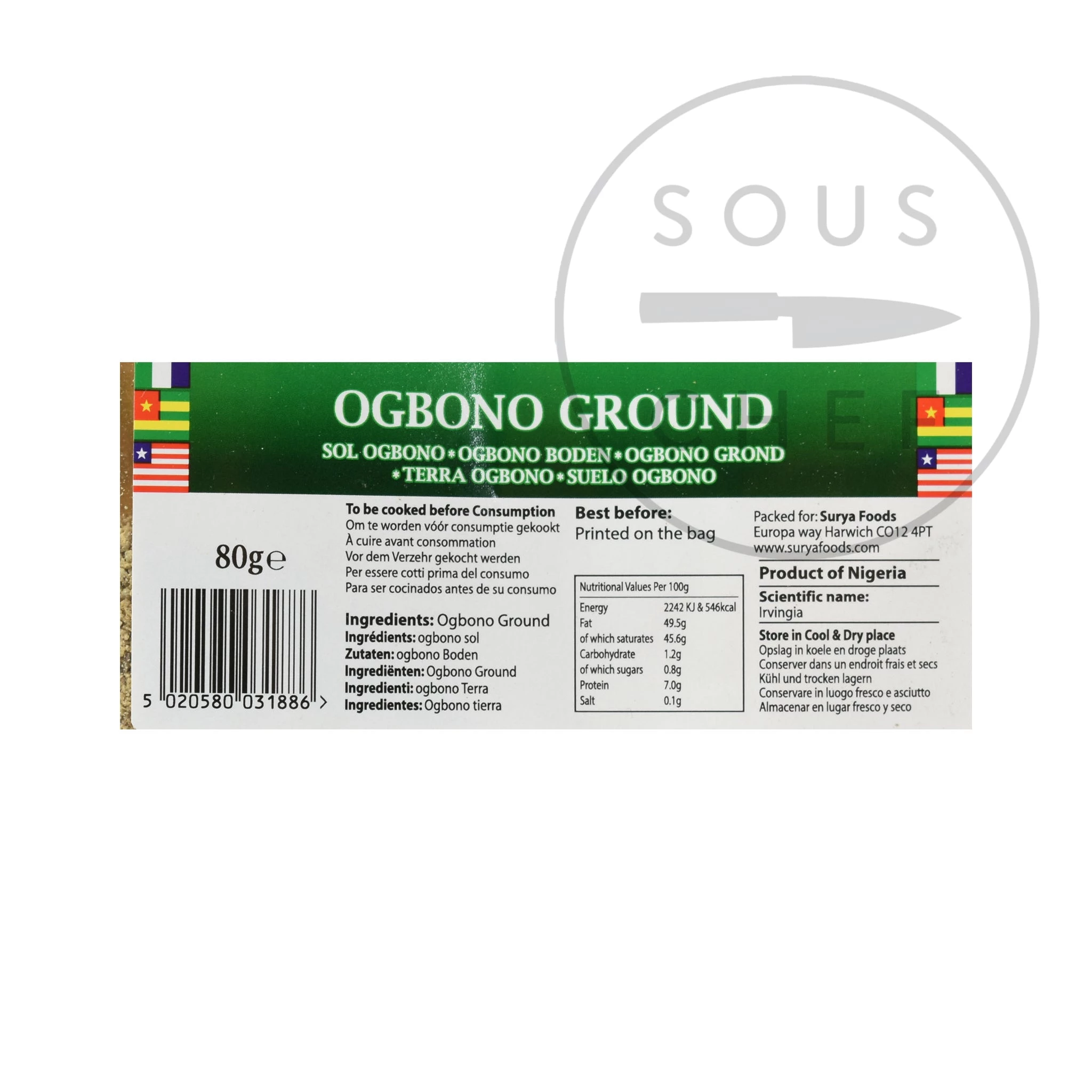 Mother Africa Madre Africa Terra Ogbono 80g Ingredienti 4 Mother Africa Madre Africa Terra Ogbono 80g Ingredienti - immagine 2