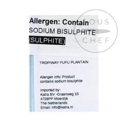 Ingredienti Tropiway Plantain Fufu Farina 680g -Negozio al dettaglio stagionatura SR0020 TropiwayPlantainFufuFlour680g nutrition