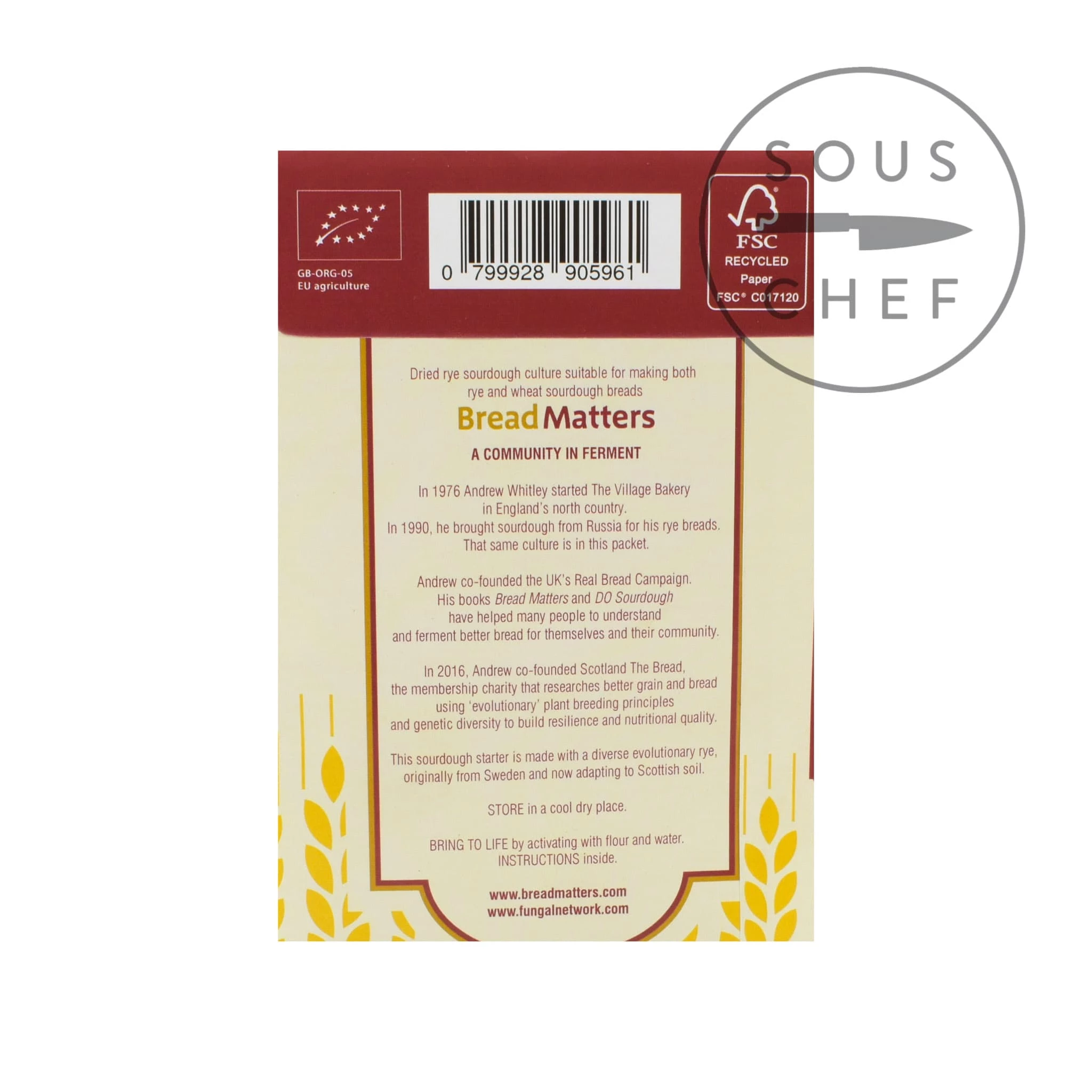 Bread Matters Pane Materia Originale Sourdough Starter 10g Ingredienti 4 Bread Matters Pane Materia Originale Sourdough Starter 10g Ingredienti - immagine 2