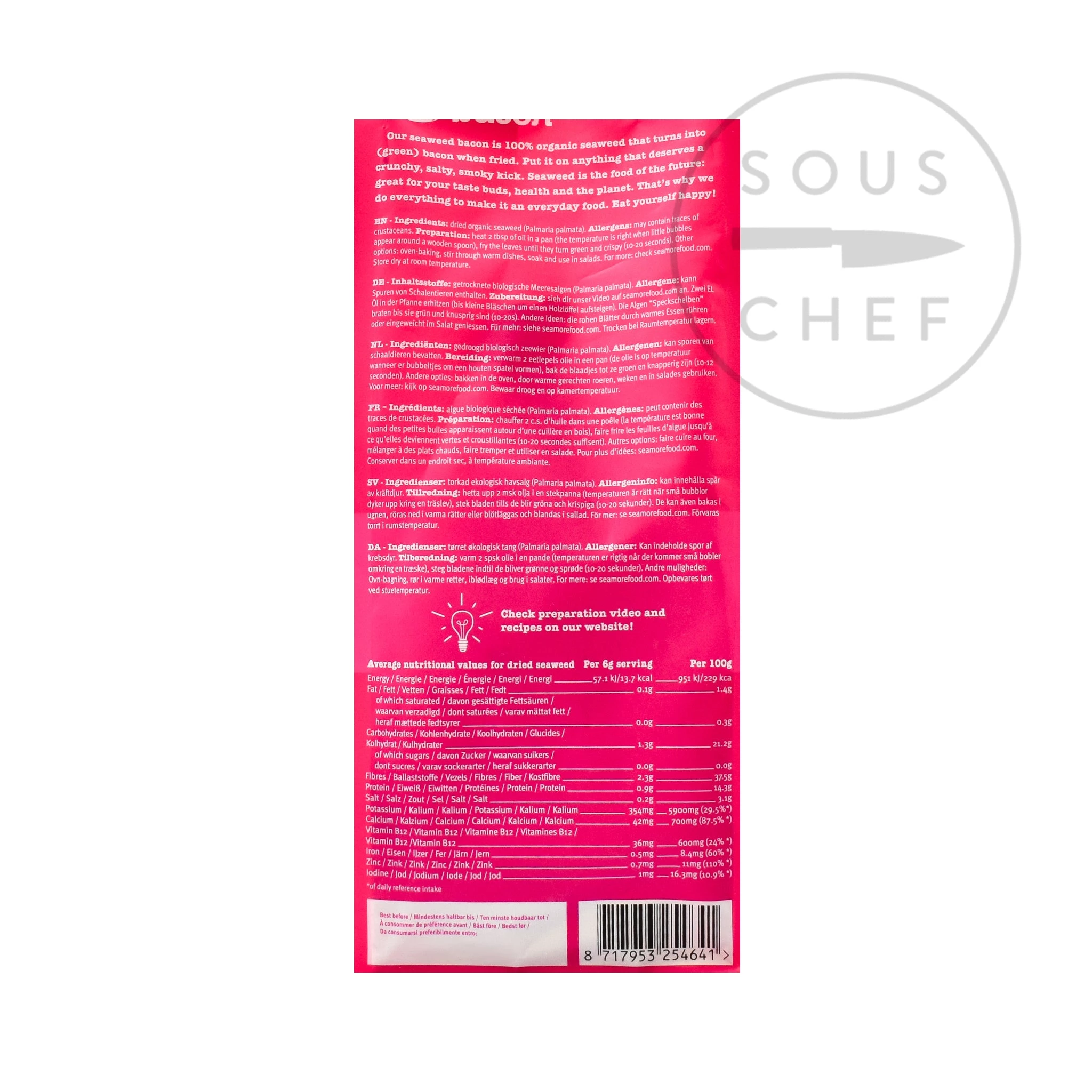 Seamore Ingredienti Alghe Bacon 30g 4 Seamore Ingredienti Alghe Bacon 30g - immagine 2