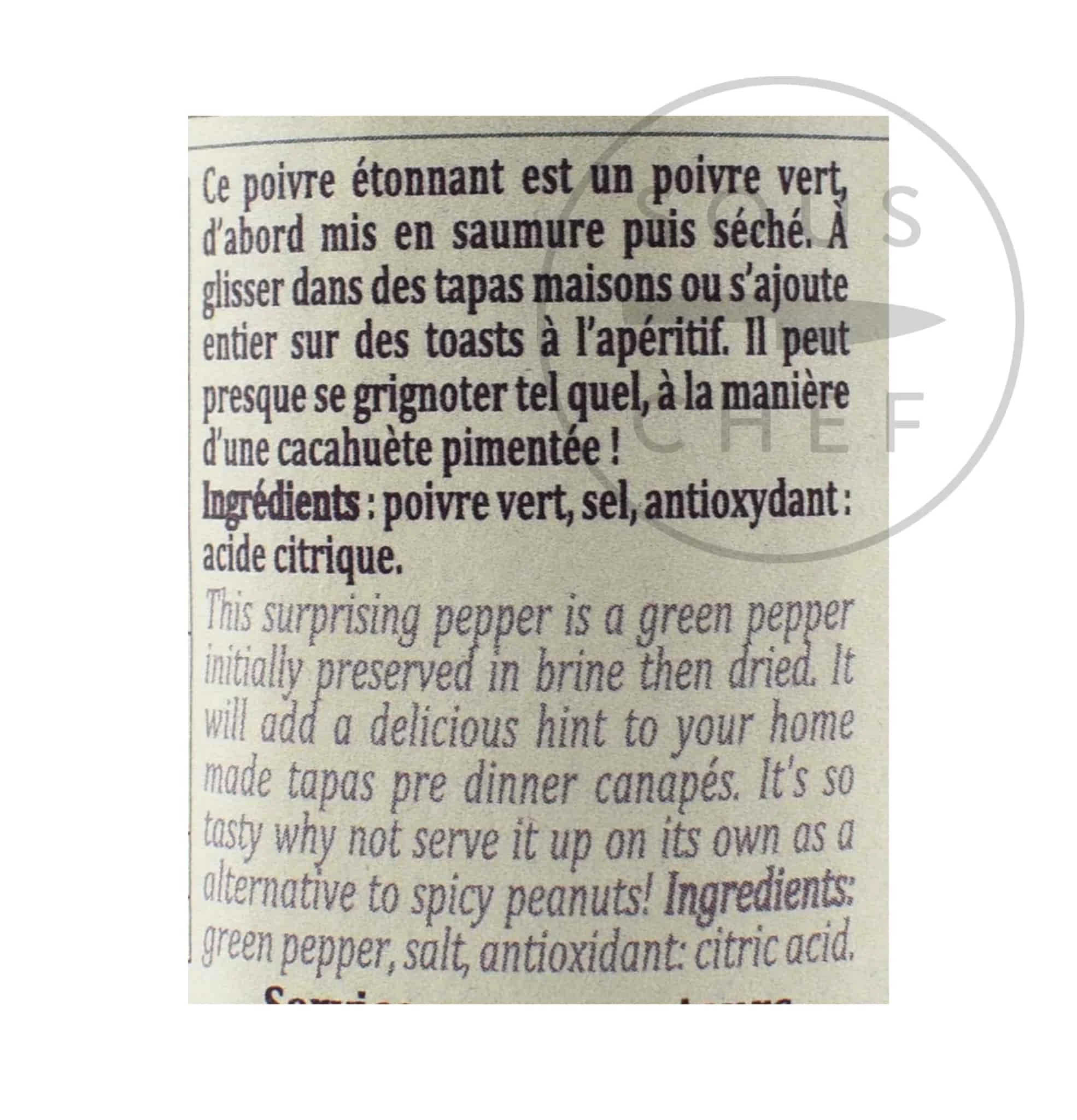 Terre Exotique Green Salty Coastal Pepper 25g Ingredienti 5 Terre Exotique Green Salty Coastal Pepper 25g Ingredienti - immagine 3