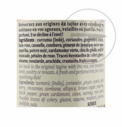 Terre Exotique Mrouzia Tajine Spice Blend 60g -Negozio al dettaglio stagionatura TE1028 TerreExotiqueMrouziaTajineSpiceBlend60g nutrition