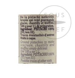 Terre Exotique Pistacchio Paste 100g 9 Terre Exotique Pistacchio Paste 100g -Negozio al dettaglio stagionatura TE1083 TerreExotiquePistachioPaste100g nutrition