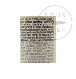 Terre Exotique Pollo Base 100g -Negozio al dettaglio stagionatura TE1098 TerreExotiqueChickenBase100g nutrition