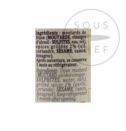 Terre Exotique Senape Con Spezie Arrosto 100g 9 Terre Exotique Senape Con Spezie Arrosto 100g -Negozio al dettaglio stagionatura TE1105 TerreExotiqueMustardWithRoastedSpices100g nutrition