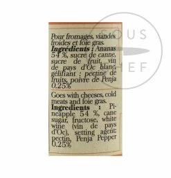 Terre Exotique Ananas Chutney Con Penja Pepper 100g Ingredienti -Negozio al dettaglio stagionatura TE1107 TerreExotiquePineappleChutneyWithPenjaPepper100g nutrition