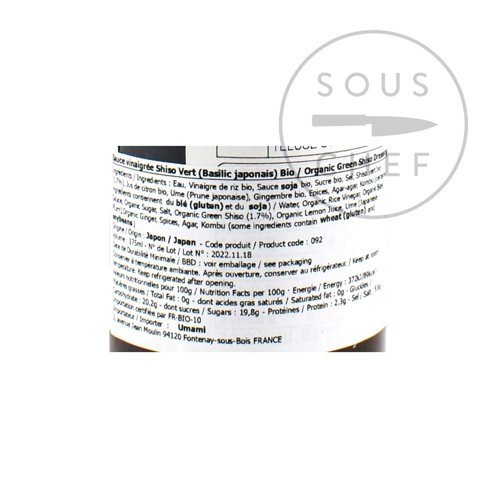 Oochi Verde Organico Shiso Vinaigrette 175ml 4 Oochi Verde Organico Shiso Vinaigrette 175ml - immagine 2