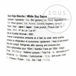 Ingredienti Yamashin Salsa Di Soia Bianca 360ml -Negozio al dettaglio stagionatura UI0070 YamashinWhiteSoySauce360ml BoP