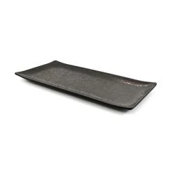 Melamine Vasellame Nero Melamina Rettangolo Piatto Di Servizio 30x15cm