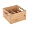 Viejovalle Posate Bamboo Condimento Caddy 4 Fessura -Negozio al dettaglio stagionatura VJ0116 BambooCondimentCaddy4Slot
